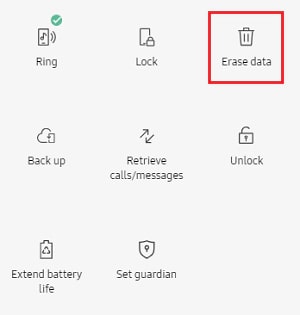 Borrar el teléfono Samsung a través de Buscar mi móvil