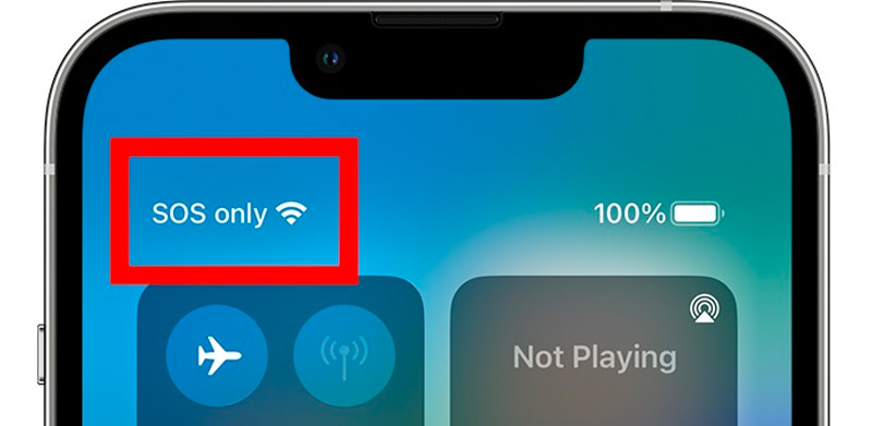 ¿Qué significa solo SOS en iPhone?