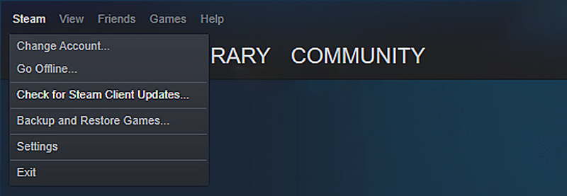 Comprueba si hay actualizaciones del cliente de Steam.