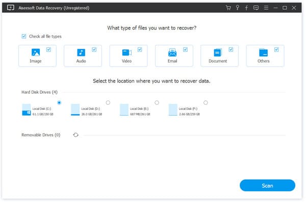 Recuperación de datos de Aiseesoft para Windows-10-8-7