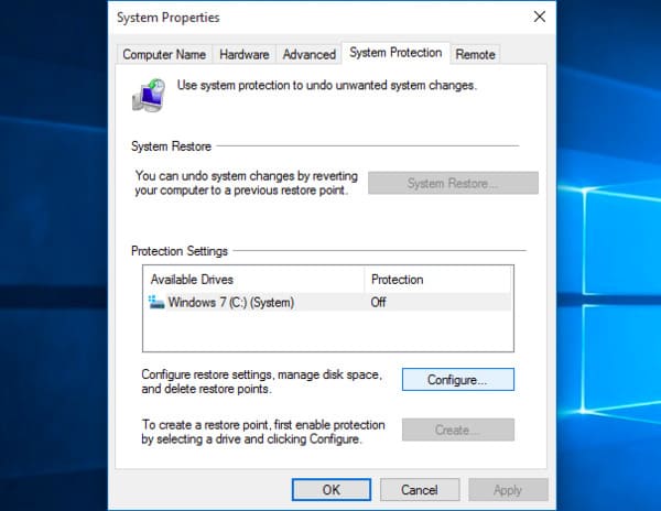 Abrir propiedades del sistema Windows en Windows 10