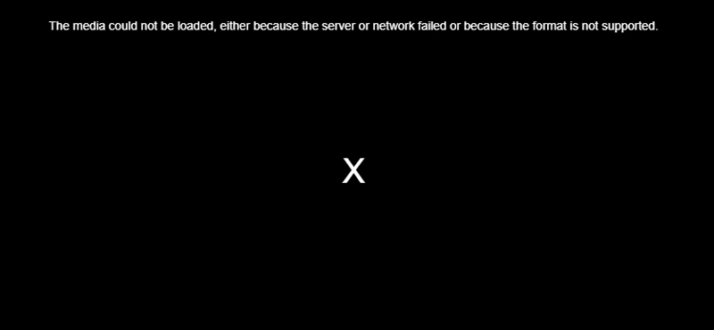 The Media Could Not Be Loaded Error
