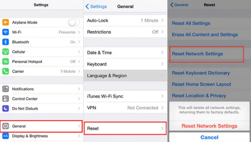 Solicitar configuración de red Solicitud de actualización de Apple iOS