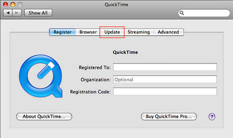 Actualizar QuickTime Media Player en Mac