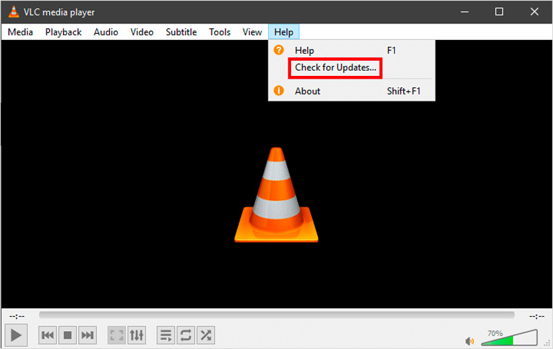 Buscar actualizaciones VLC