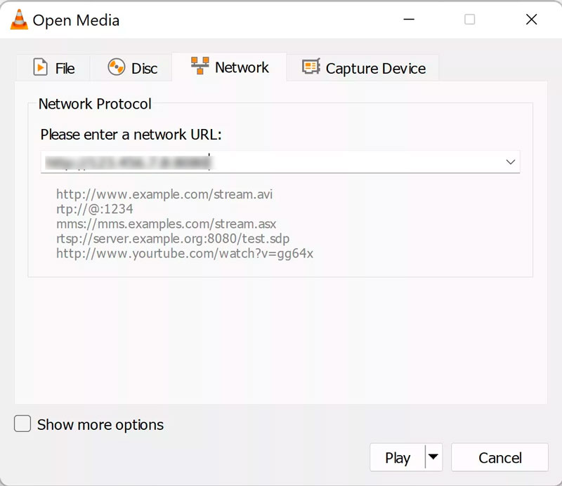 Transmitir vídeos de YouTube en línea VLC