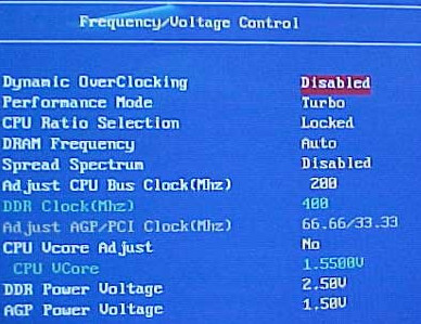 Desactivar Overclocking