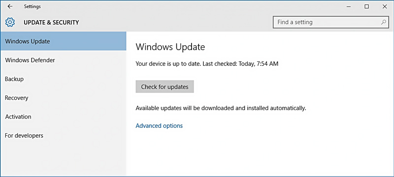 Buscar actualizaciones de Windows