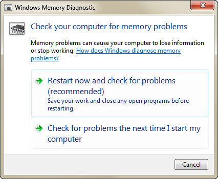 Diagnóstico de memoria de Windows