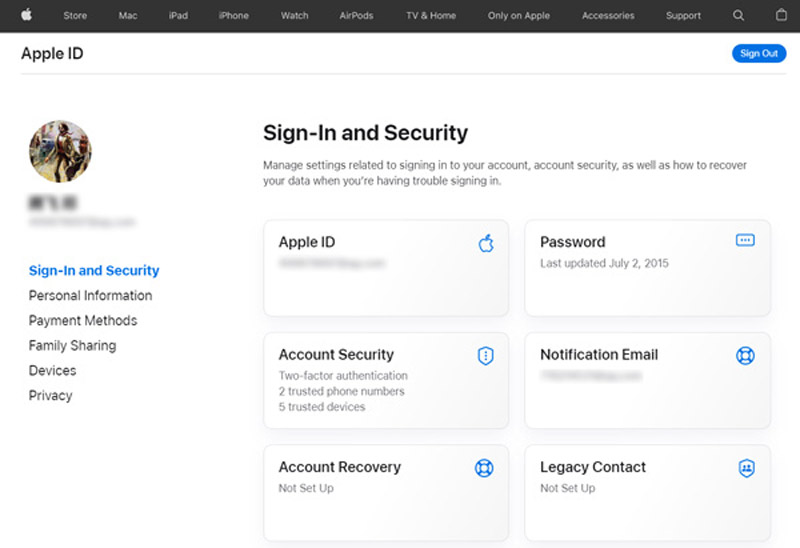 Inicio de sesión y seguridad de ID de Apple