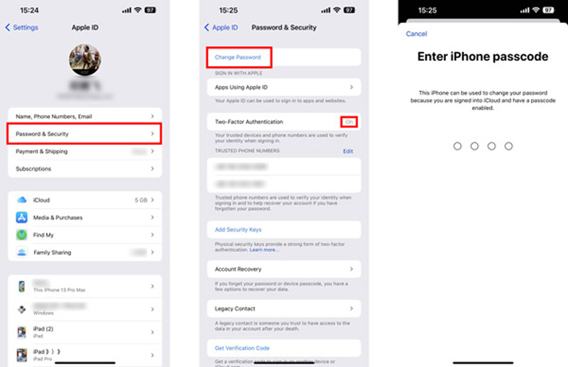 Cambiar la contraseña de ID de Apple en iPhone