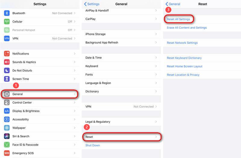 Restablecer para corregir el cierre de sesión de Apple ID en gris