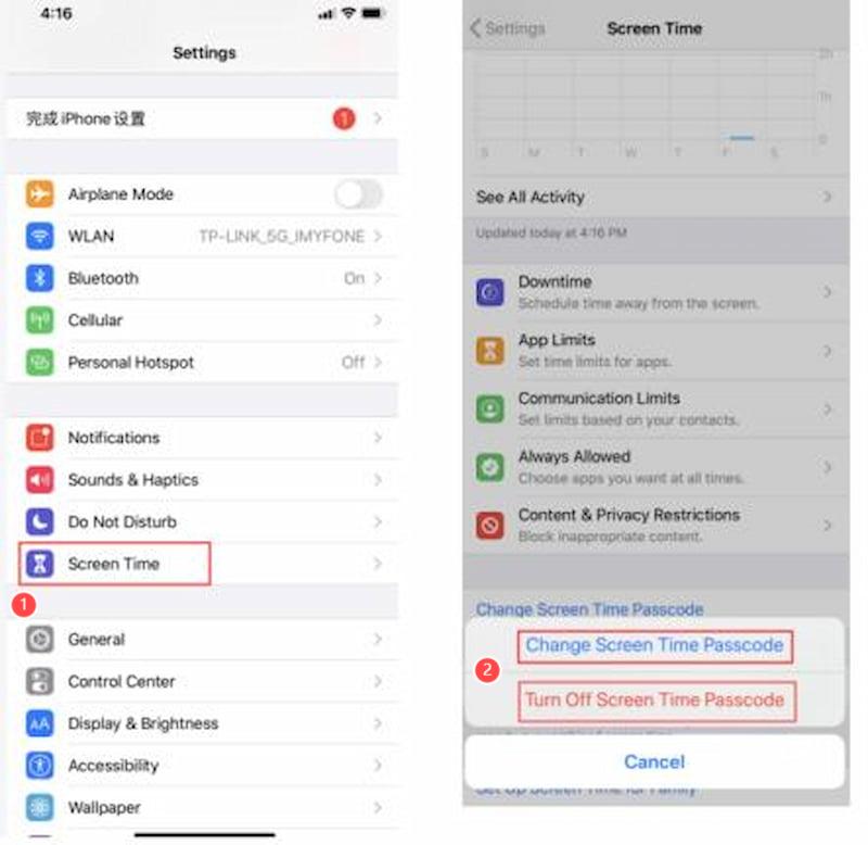 El tiempo de uso de la ID de Apple del iPhone aparece en gris