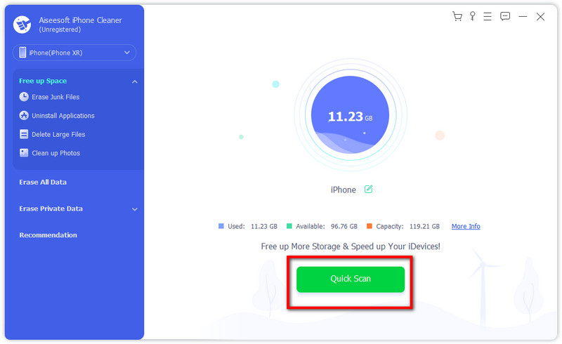 Escaneo rápido a archivos iOS