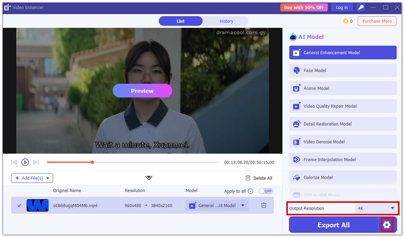 Ajustar formato y resolución