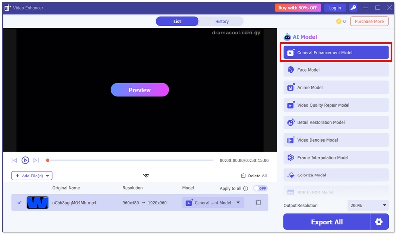 Elija el modelo de mejora general