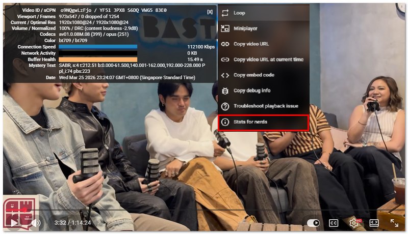 Seleccionar estadísticas para nerds