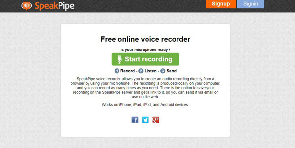 Grabadora de voz en línea gratis
