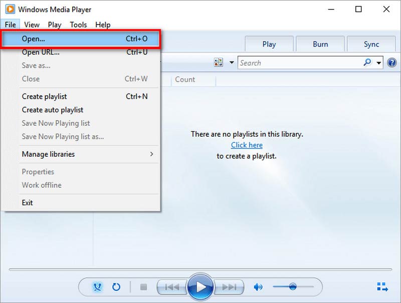 Win Media Player Abrir archivo