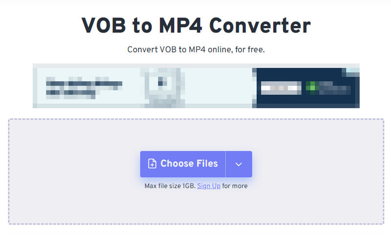 FreeConvert Elegir archivos Convertir VOB a MP4