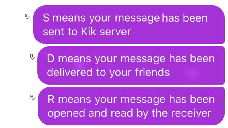Estado de los mensajes de Kik