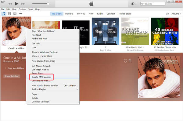 Convierte iTunes a MP3