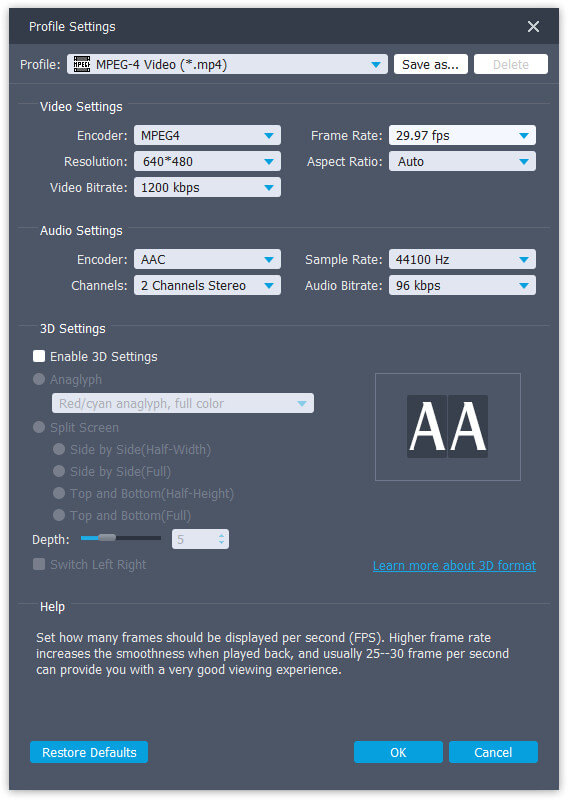 Configuración de la salida