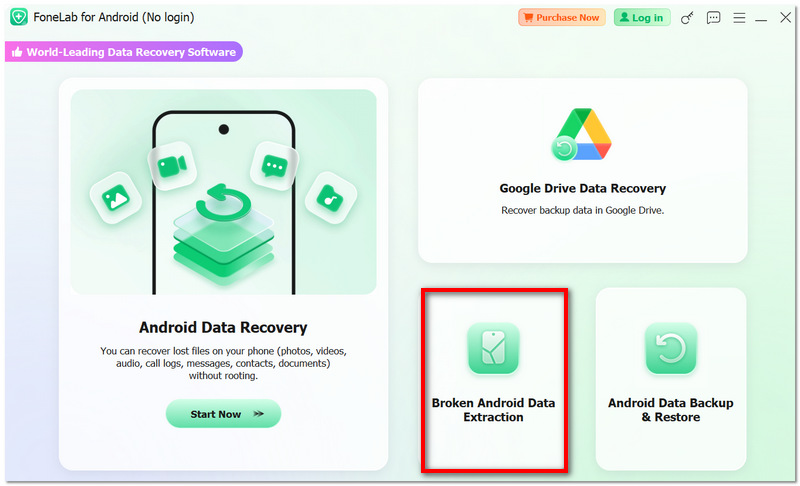 Elija la extracción de datos de Android rotos
