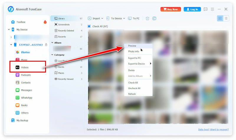 elegir transferir archivos desde teléfonos