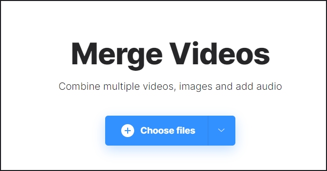 Clideo Fusionar vídeos Elegir archivos