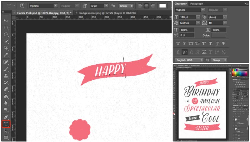 Utilice Photoshop para crear tarjetas de cumpleaños electrónicas