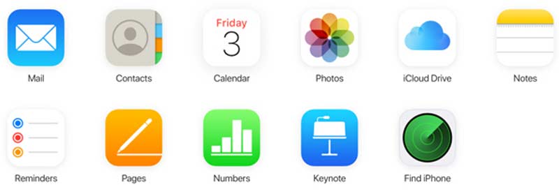 Elija buscar iPhone en iCloud