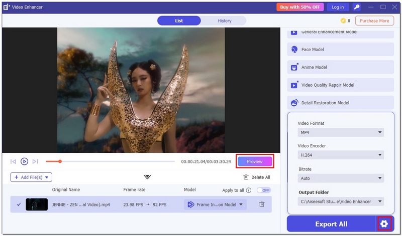 Ajustar formato y vista previa