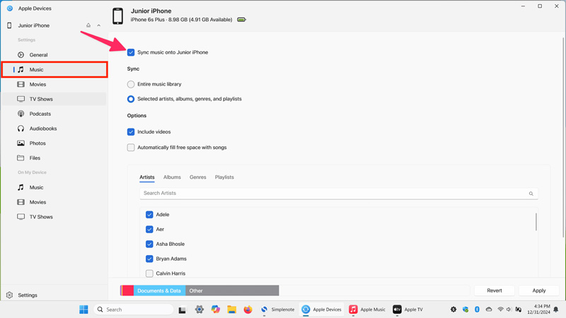 Transferencia de datos gratuita de PC a dispositivos Apple iPhone