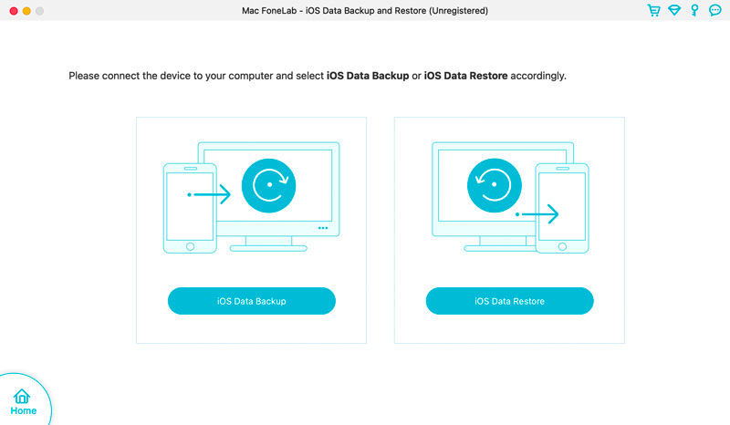 Abra Copia de seguridad y restauración de iOS en Mac