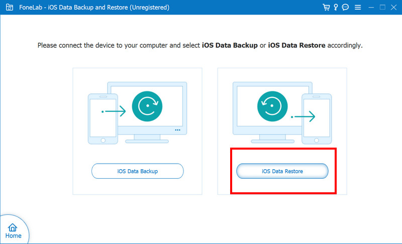 Abrir restauración de datos de iOS