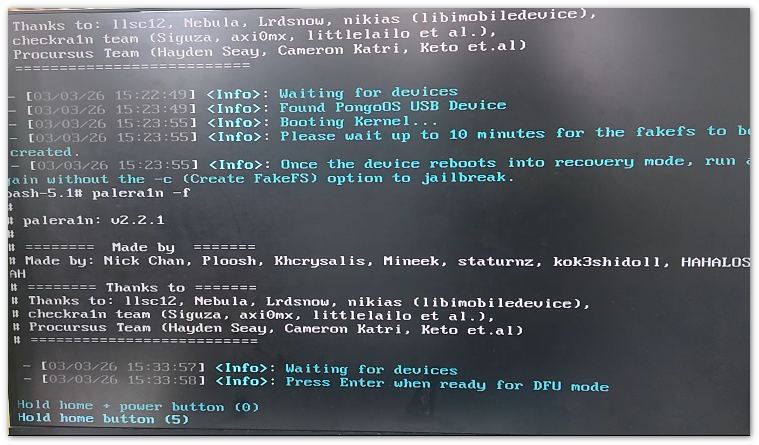 Press Home And Power Button Again After Enter