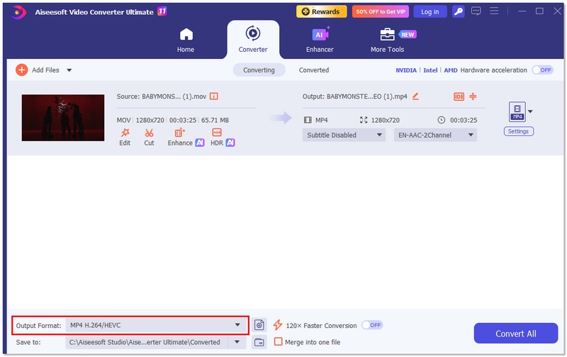 Elija un formato de salida