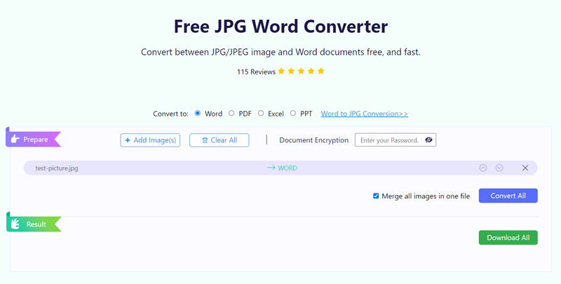 Convierta JPG a texto en línea gratis