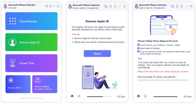 Eliminar la contraseña de ID de Apple usando iPhone Unlocker