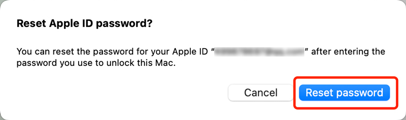 Restablecer la contraseña de ID de Apple en Mac