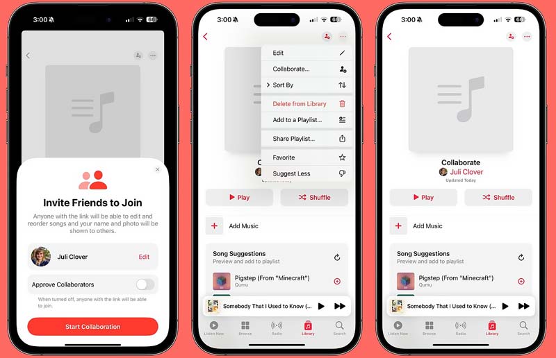 Comparte listas de reproducción en Apple Music Colabora