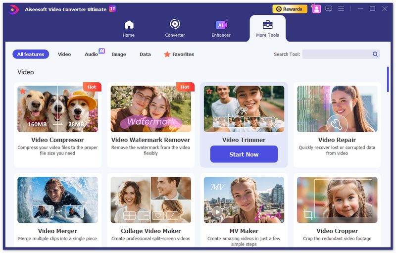 Localiza el recortador de vídeo