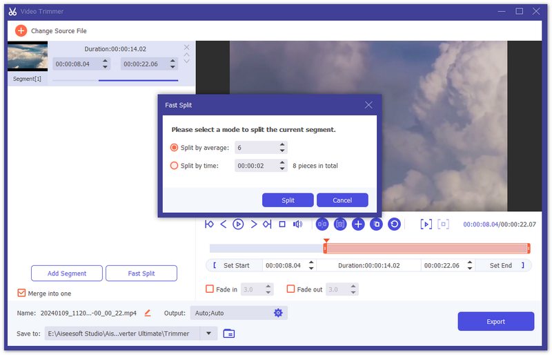 Vídeo dividido rápido