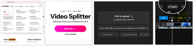Vídeo dividido en Kapwing