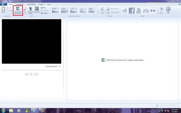 Importar imágenes a Windows Movie Maker