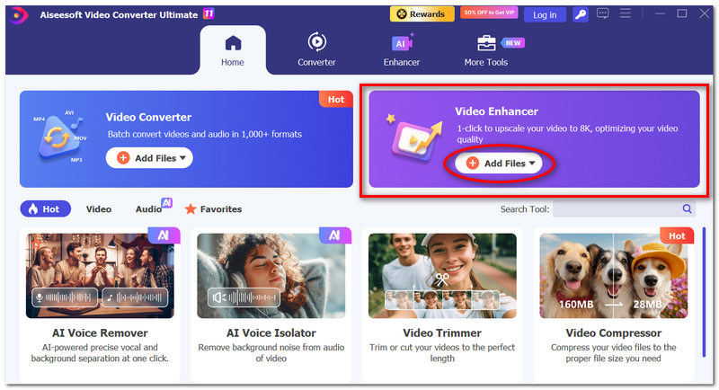 Haz clic en Agregar archivos