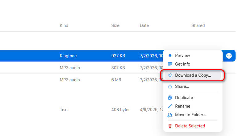 Exportar archivos de iCloud a PC