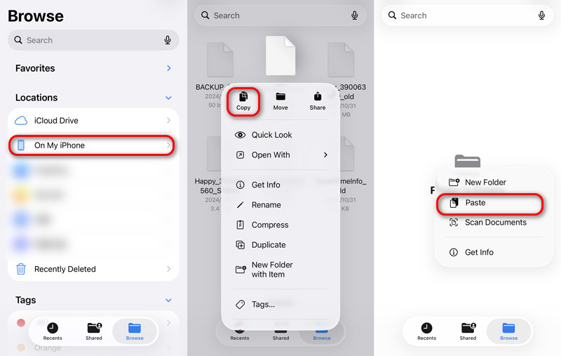 Guardar archivo en iCloud
