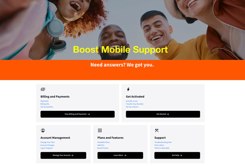 Soporte de Boost Mobile